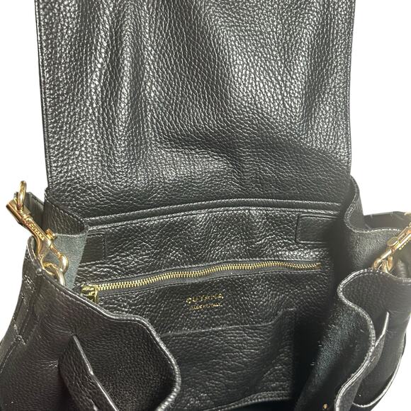 Cuyana Black Pebbled Leather Convertible Backpack Tote 13” original design